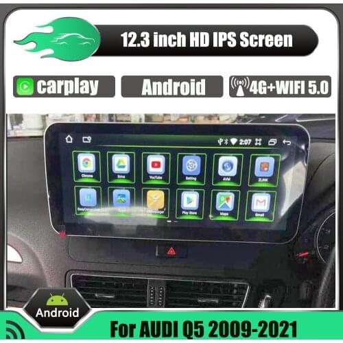 Android System Car IPS Screen Radio For Audi Q5 2009-2021 LHD RHD car GPS Navigation headunit multimedia player stereo reciver