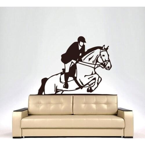 A Man Riding Horse Wall Sticker Living Room Art Vinyl Removable Wall Decals Home Decor For Nursery