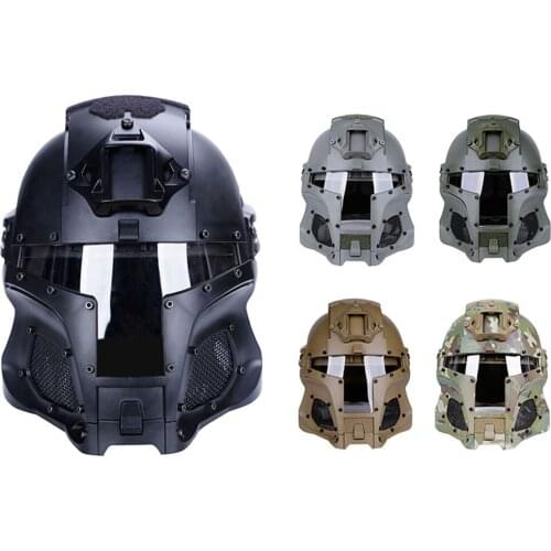 Tactical Helmet Full Face Cover Military Combat Helmet Outdoor Paintball Airsoft Training Protective Helmets