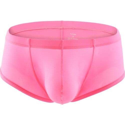 Sexy Men Underwear Boxer Shorts Ice Silk U Convex Soft Sexy Male Mens Underpants Cueca Boxer Homme Slips Gay Underwear