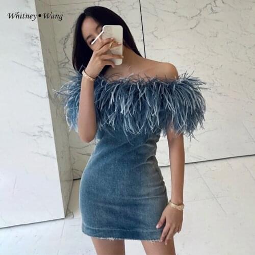 WHITNEY·WANG Fashion Denim Dresses