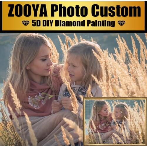 ZOOYA Photo Custom Diamond Embroidery Full Round Crystal Diamond Painting Cross Stitch Diamond Mosaic Kits Birthday Gift DZ23