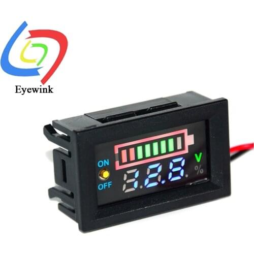 2S 3S 4S Li-ion Lithium 12V 24V 48V Lead-acid Battery with switch Voltage Meter Power Capacity Indicator Detect 8S Lifepo4 Lipo