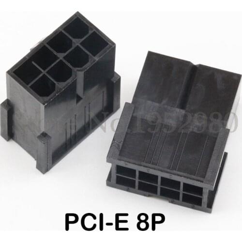 30PCS 4.2mm Connector 5559 2*4P Female Housing for PC Computer ATX 8 Pin Graphics Card GPU PCI-E PCIe Power Connector