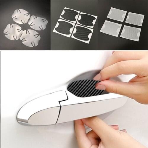 4pcs/Lot Car Handle Protection Sticker For Toyota C-HR Matrix Mirai FUN WAY AURIS JPN Taxi AVALON Century Rush Fortuner Harrier