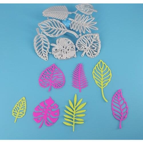 7 pieces of beautiful leaf metal cutting mold DIY scrapbook decoration embossing DIY photo album, paper card decoration