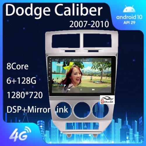 For Dodge Caliber Jcuv 2007-2010 2 Din Android Auto Autoradio Bluetooth Carplay Wireless Car Radio 2Din Central Multimedia Dab