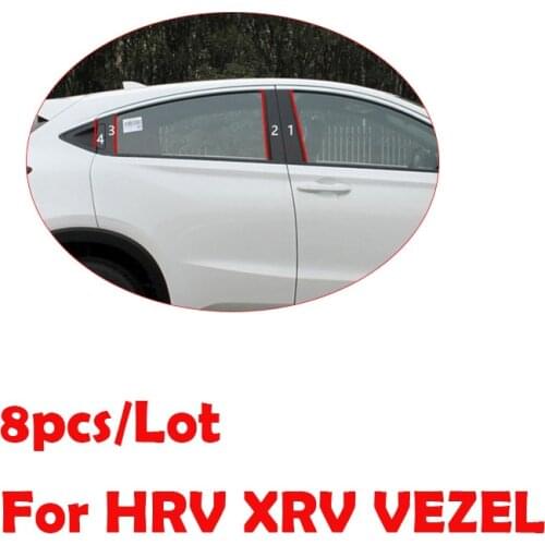 Car Accessories BC column Rear Triangle Trim Decoration trim Sticker Case For Honda HRV XRV CRV City JADE CIVIC CRIDE ACCORD