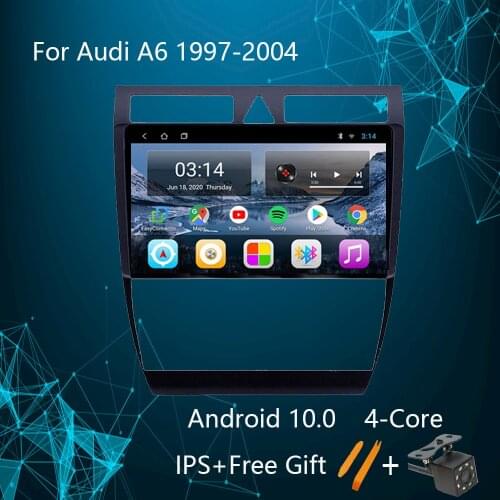 Car Multimedia Player For Audi A6 C5 1997-2004 S6 2 1999-2004 RS6 1 2002-2006 Android 10.0 WIFI Rear View Camera Split Screen