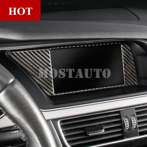 For Audi A5 S5 Carbon Fiber Center Console GPS Navigation Cover Trim 2008-2016 Car Accessories Interior Car Decor Car Trim