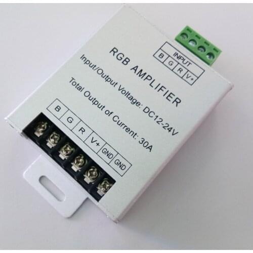 DC12-24V 30A Aluminum led amplifier 360W receiver signal from RGB controller for 5050 3528 led strip