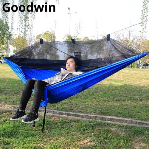 Lazybed hammock with mosquito parachute hammock mosquito