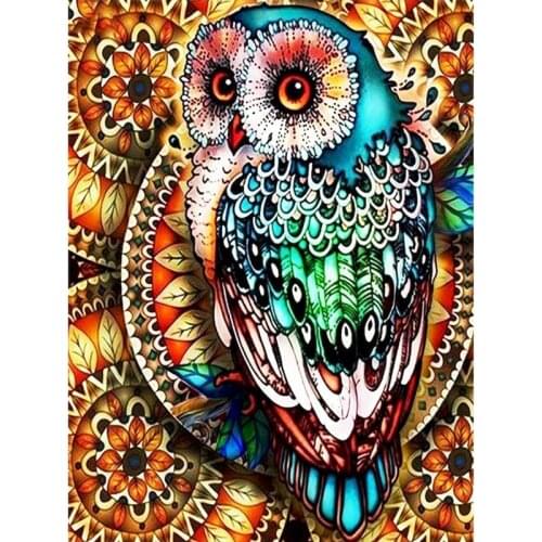 GATYZTORY Diamond Embroidery 5D Diamond Painting Owl Full Square/Round Drill Mosaic Painting Animal Cross Stitch Decoration