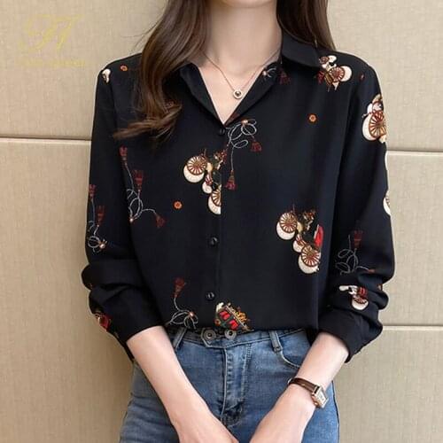 H Han Queen Black Blouses