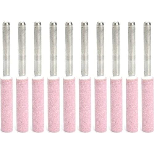 Chain Saw Sharpening Stone 3mm Shank 4/.8mm Head Dia for Lawn Mower Chainsaw Parts Garden Tool