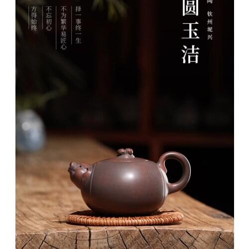 Chinese Traditional Ceramic Teapot Pure Handcraft Beautiful Appearance Household Pu'er Oolong Tea Set High Grade Clay Kettle