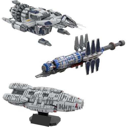 MOC Space UCS Scale Babylon Galactica Spaceship Building Blocks Firefly Serenity Transport Ship Vehicle Brick Toys Children Gift
