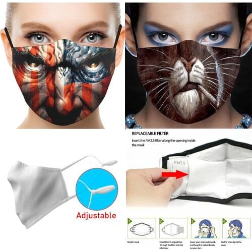 Halloween Cospaly Fashion Mask for Face Women Masque Spoof Funny Protection Mask Windproof Dust-proof Men Adult Protection Masks