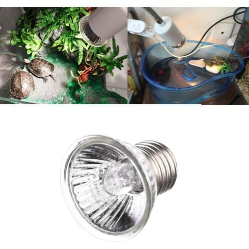 25/50/75W Reptile Heating Lamp Bulb Turtle Lizard Snake Reptile Heat Basking Light Bulb Temperature Controller UVA+UVB 3.0