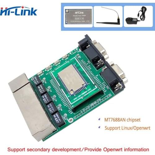 Free Shipping serial Linux openwrt WIFI module support Ali cloud startkit HI-Link HLK-7688A kit