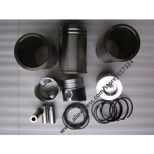 Set of piston group, including the piston, piston pin, piston rings, circlips and water sealing rings for Changchai ZN390BT