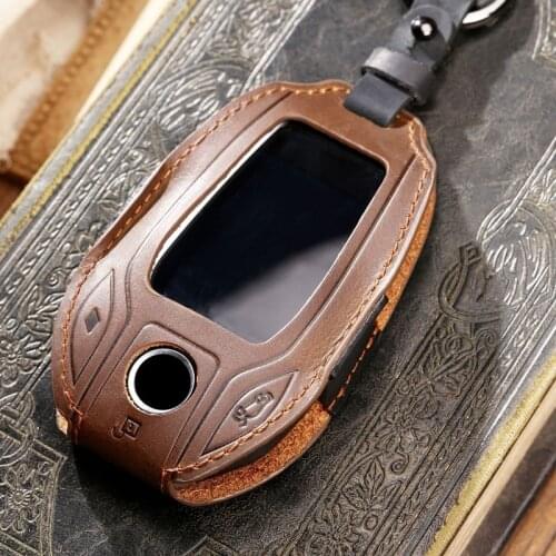 Genuine Leather Car LED Display Key Cover Case holder for BMW 5 7 series G11 G12 G30 G31 G32 i8 I12 I15 G01 X3 G02 G05 X5 G07