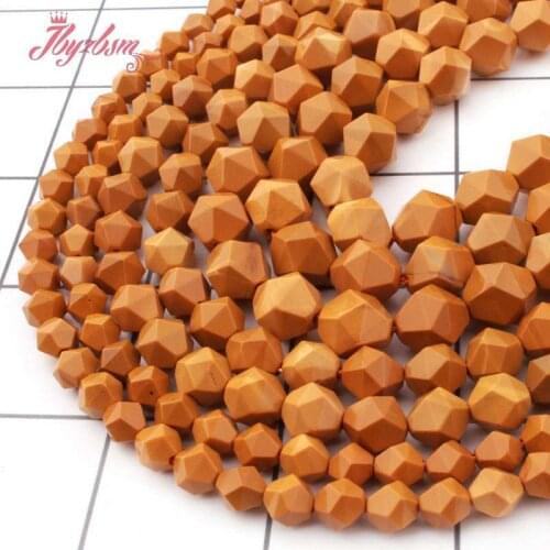 Natural Mookaite Jaspers Faceted Yellow Loose 6/8/10mm Stone Beads For DIY Necklace Bracelets Jewelry Making 15" Free Shipping