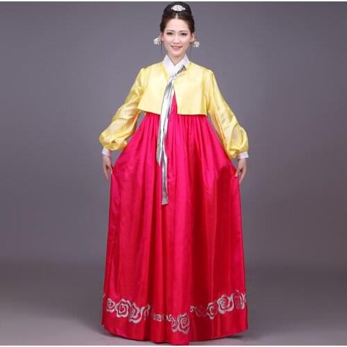 New Korean Traditional Clothing Ladies Court National Hanbok Dress Wedding Dance Costumes Stage Performance Korean Dress SL1574