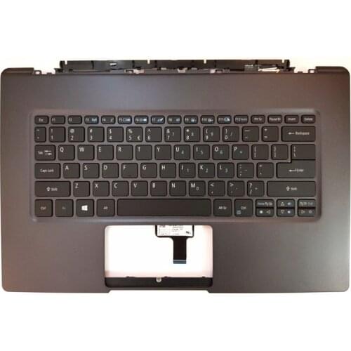 GZEELE NEW for Acer Aspire R7-372 R7-372T Laptop Black Upper Case Palmrest & Keyboard KB bezel US version 6B.G8SN5.005
