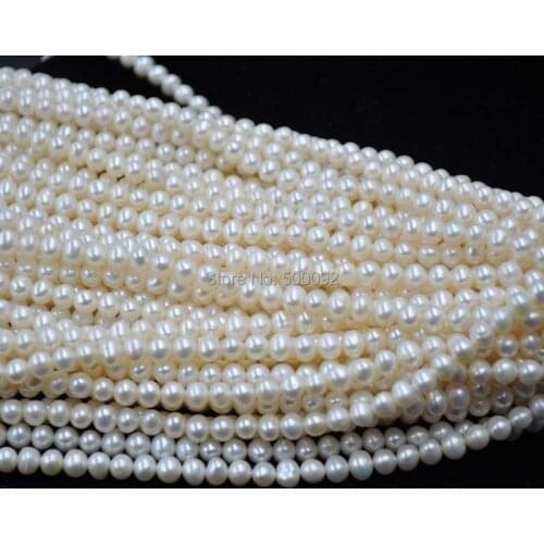 Wholesale 10 strands 5mm freshwater cultured pearl lots