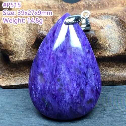 Top Natural Purple Charoite Necklace Pendant Jewelry For Woman Man Healing Crystal 39x27x9mm Beads Silver Stone Gemstone AAAAA