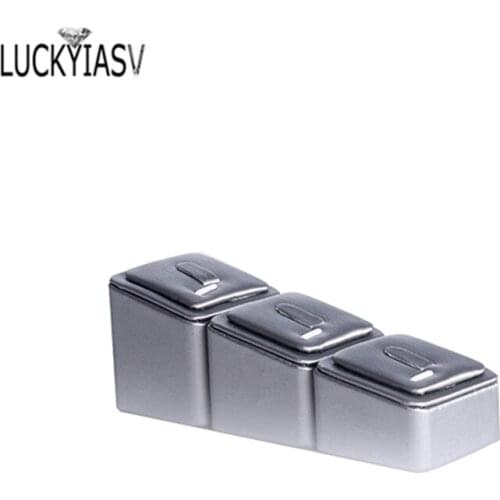 3pcs/lot Slope Drawing PU Leather Ring Seat Brushed Pendant Jewelry Display Stand For Ring Base Counter Showing Pendant Display