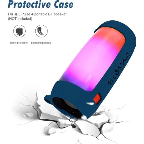 Durable Silicone Protective Case Practical Multi-functional Portable Soft Silica Gel Protector Cover for JBL Pulse 4 Speaker