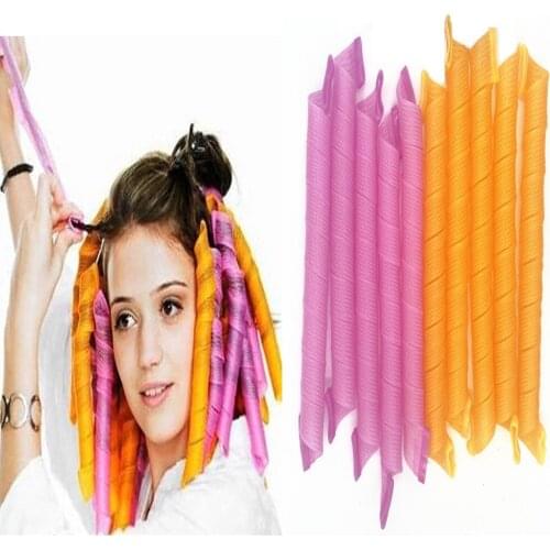 20/30/50/65/75cm) Hair Rollers Snail Shape Not Waveform Spiral Round Curls Hair Curler Soft Hair Curler Magic Hair Rollers DIY