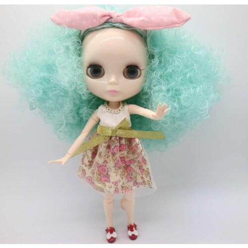 Joint body Nude blyth Doll green hair cute doll 20190117