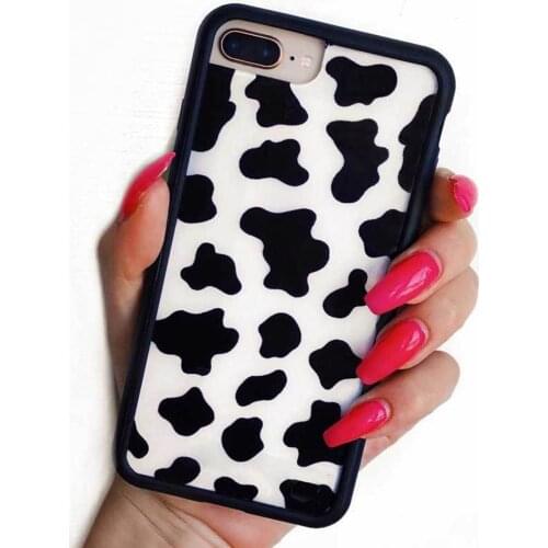 Milk spots Silicone PC+TPU phone case for iphone 6S 7 8 Plus X Xs Max for Apple phone XR 11 12 MINI Pro hard cover fundas 2021