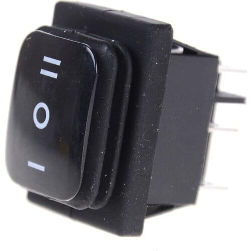 On-off-On 12V 6Pin DPDT Rocker Switch Waterproof Self Locking Rectangle Momentary Car Boat Black