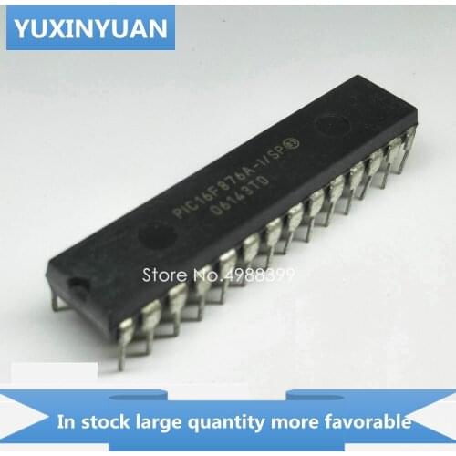 YUXINYUAN 5PCS/LOT PIC16F876A-I/SP 16F876A-I/SP PIC16F876AISP 16F876 16F876A I SP DIP28 in stock in stock