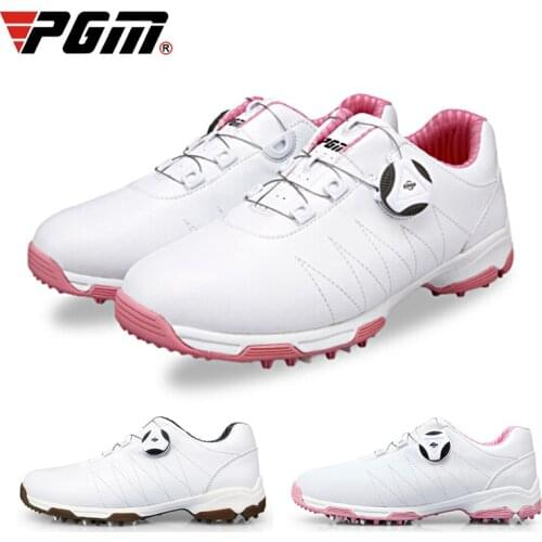 Women Golf Shoes Breathable Microfiber Leather Waterproof Sport Shoes Nail Anti-slip Good Grip Resistant Golf Sneakers