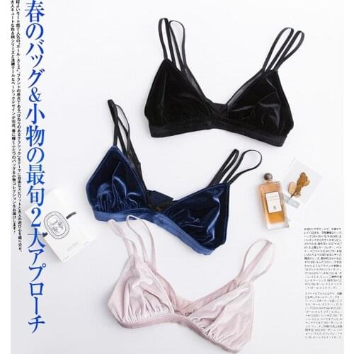 2019 Spring Nature Silk+Velvet Sexy Bra Double shoulder strap Female Slim Bra Romantic Elegant Soft Underwear Everyday Bralette