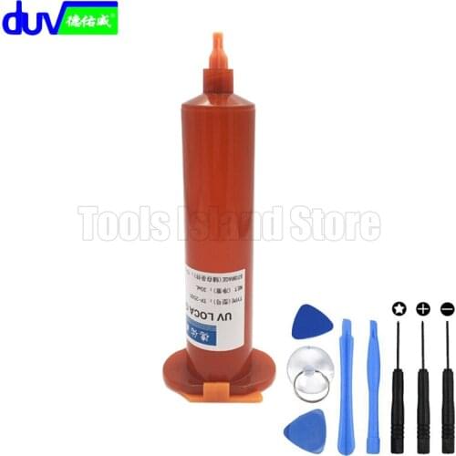 30ML UV Glue tp-2500 LOCA Liquid Optical Clear Adhesive + 8 in 1 Tools for mobile phone touch screen