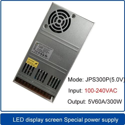 10Pcs/lot 5V60A 300W Input 100-240Vac LED Display Power Supply With Fan uitra-thin ,Suitable for Outdoor & Indoor P3-P10
