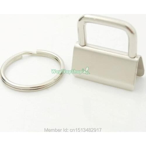 100 PCS 32mm 25mm 1.25'' 1'' Key Fob Hardware keychain Split ring For wrist Wristlets Cotton