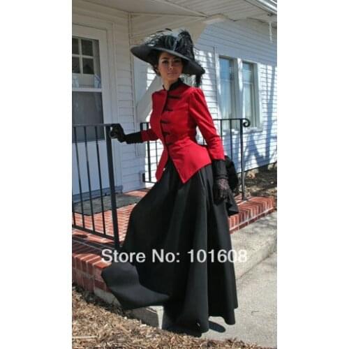 1860S Victorian Corset Gothic/Civil War Southern Belle Ball Gown Dress Halloween dresses US 4-16 V-1260