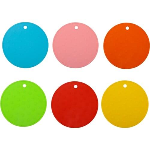 4Pcs/Set Kitchen Silicone Hot Coaster Mat Non-Slip Insulation Pad Cup Bowl Heat Resistant Mat Pad Stand Hot Drink Pot Holder