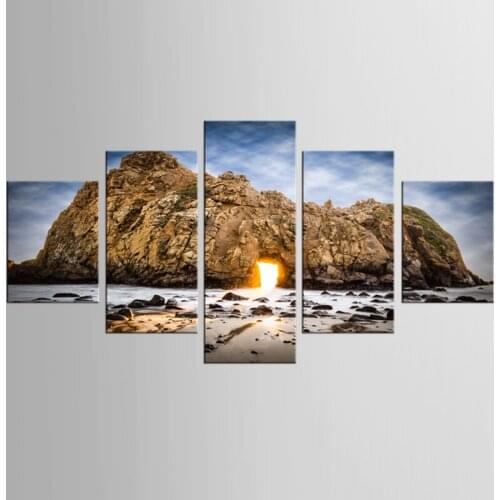 5 pieces framed Wall Art Picture Gift Home Decoration Canvas Print painting beautiful sea Sunset wholesale/NEW-QJFJ/1086