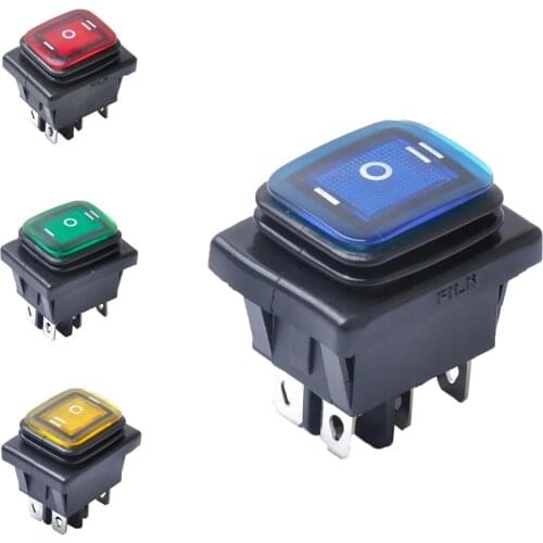 6 Pin 3 Position Rocker Toggle Switch On/Off for Car Truck Boat Motorhome Waterproof Replacement Parts 16A 250VAC or 30A 125VAC