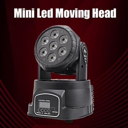 Dj Led Mini Wash Moving Head Light 7pcs RGBW 4IN1 Led Stage Effect For DJ Bar Club Disco Home Party Wash background