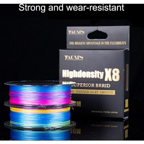 Fishing Line 100m 8 Strands Braided Abrasion Resistant Superline Durable PE Buoyant Lines Multifilament 9 15.5 23.6 31.5 39.8kg
