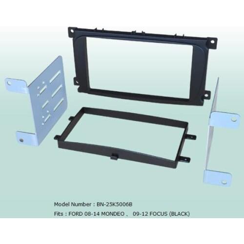 Car Fascias 2 Din Radio Audio Panel Frame Dash Kit For Mondeo 2008 2009 2010 2011 2012 2013 2014 For Focus 2009 ~ 2012